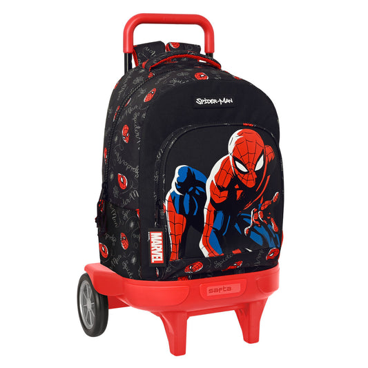 Cartable à roulettes Spiderman Hero Noir 33 X 45 X 22 cm