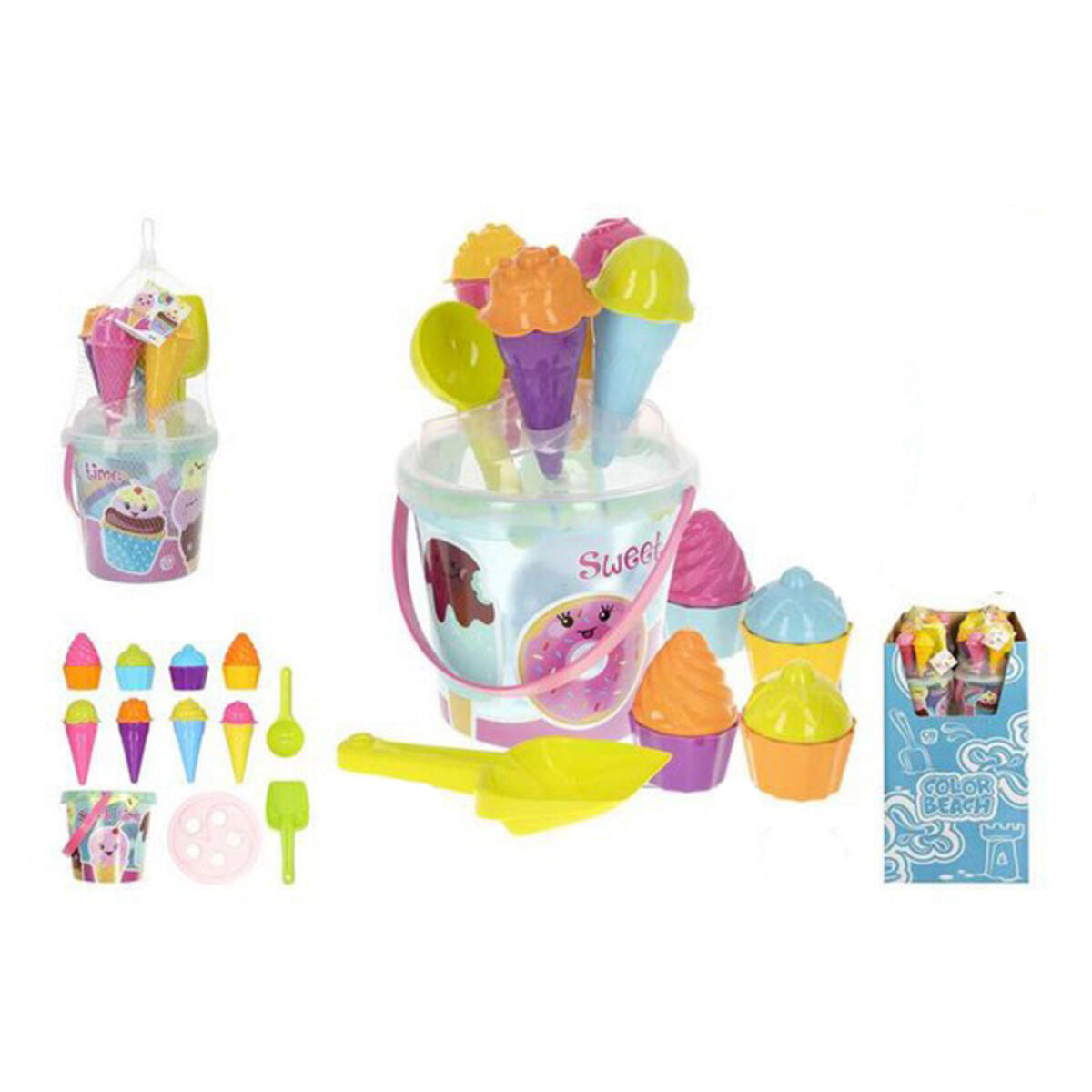 Strandspielzeuge-Set Colorbaby 18 x 16,5 x 18 cm (20 pcs)