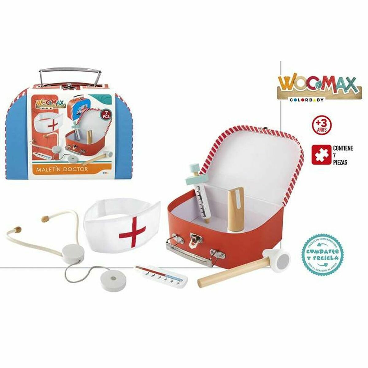 Spielzeug-Arztkoffer mit Zubehör Woomax