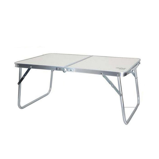 Petite Table d'Appoint Aktive Blanc Aluminium Plage Pliable (60 x 40 x 26 cm)