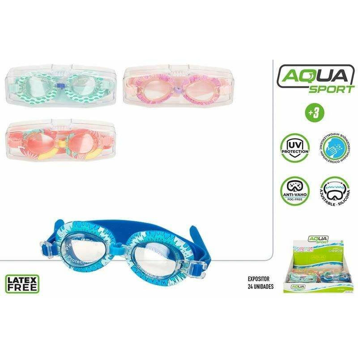 Children's Swimming Goggles Aqua Sport Silicone-1