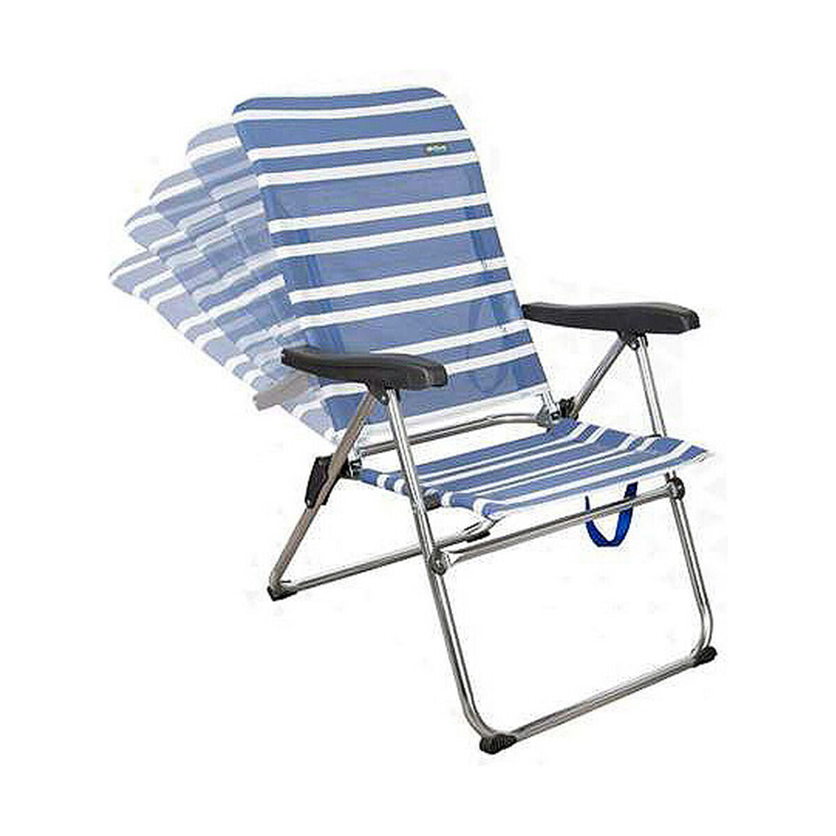 Chaise de Plage Color Baby 61 x 63 x  93 cm Blanc Blue marine