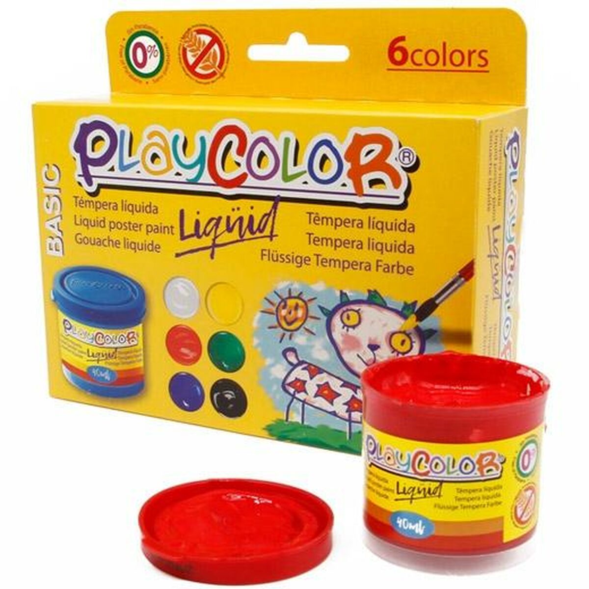 Tempera Playcolor Multicolour 40 ml (12 Units)
