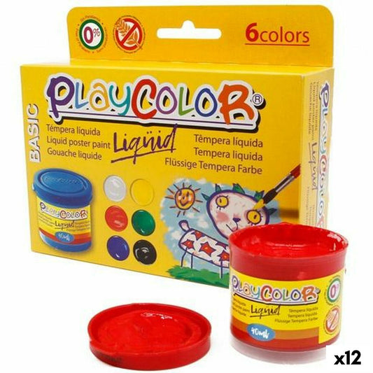 Tempera Playcolor Multicolour 40 ml (12 Units)