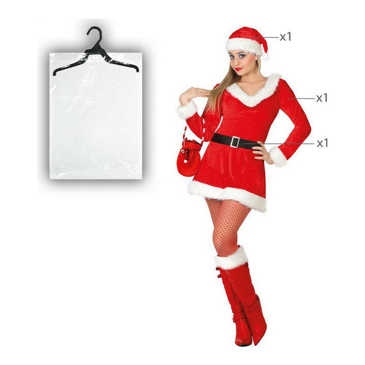 Costume for Adults DISFRAZ MAMA NOEL  XL Mother Christmas-0