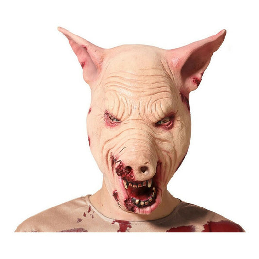 Maske Halloween Schwein Rosa