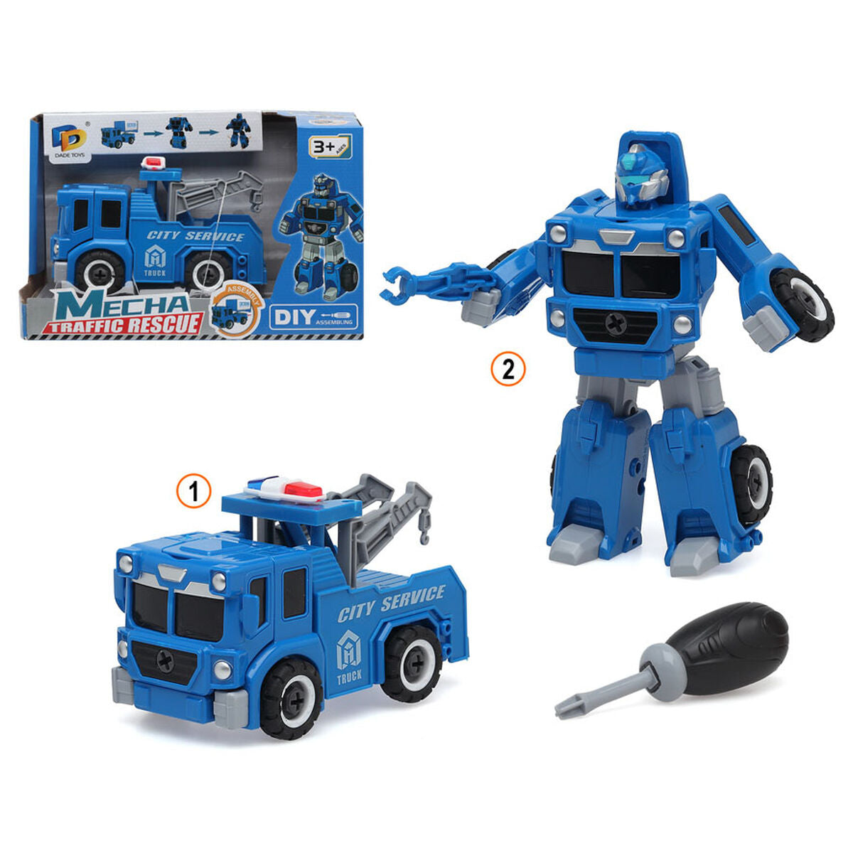 Super Robot Transformable Bleu