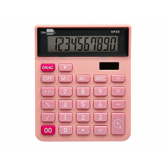 Calculatrice Liderpapel XF23 Rose Plastique