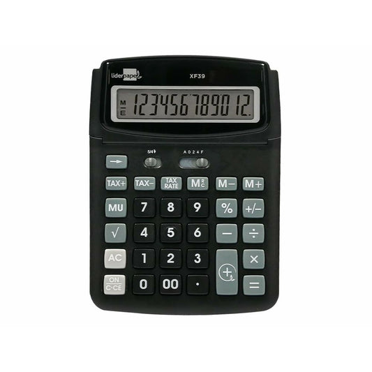 Calculatrice Liderpapel XF39 Noir Plastique