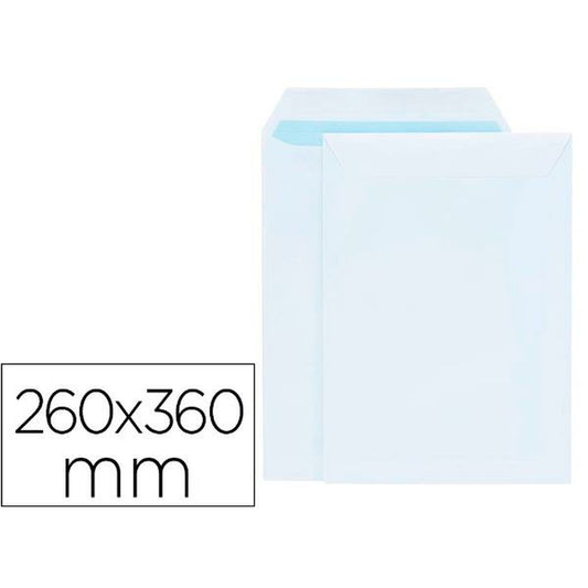 Envelopes Liderpapel SL39 White Paper 260 x 360 mm (250 Units)