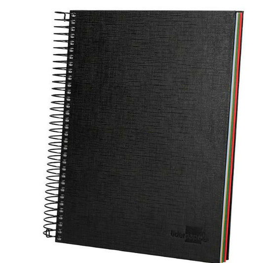 Notebook Liderpapel BJ74 Black A5 160 Sheets