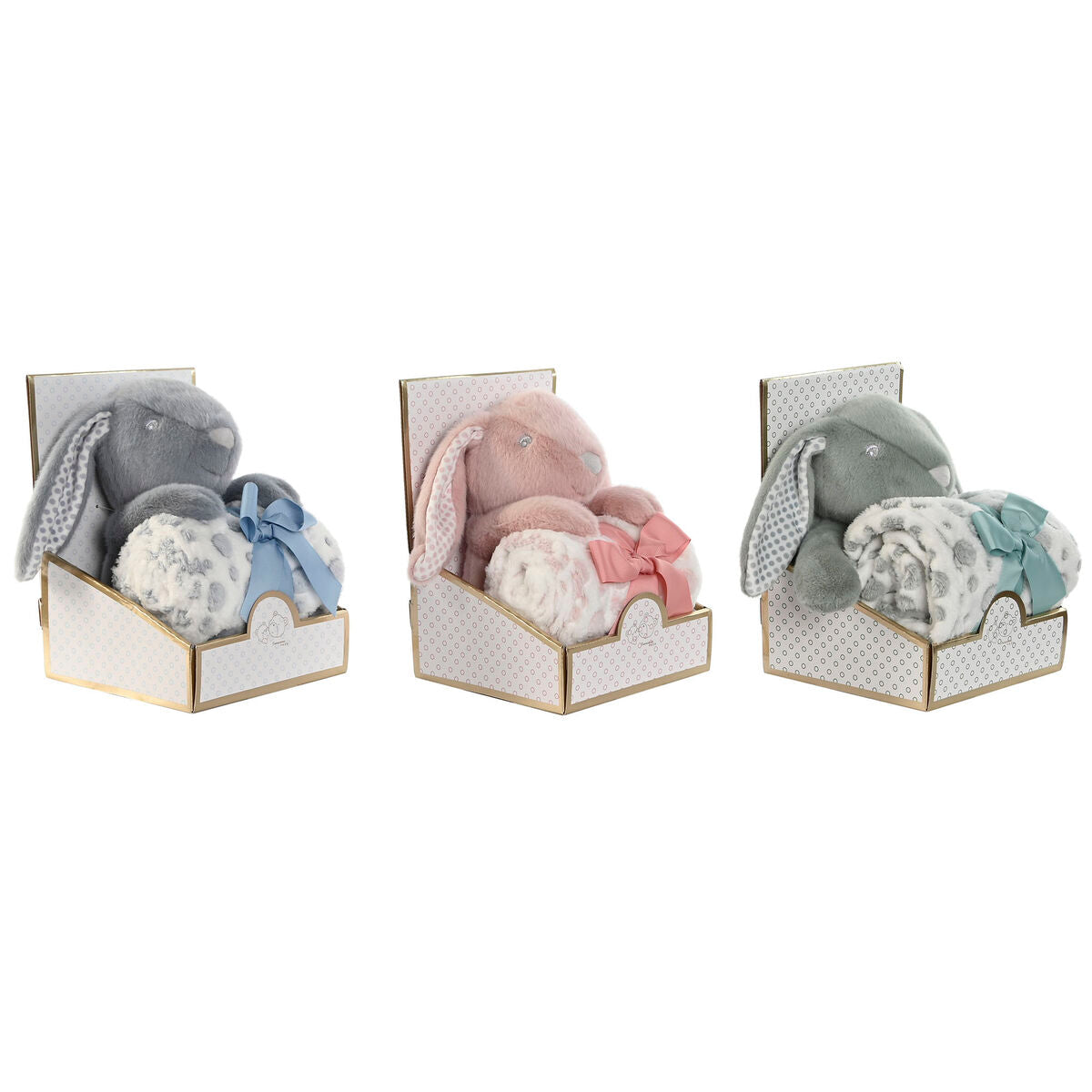 Gift Set for Babies Home ESPRIT Blue Green Pink Polyester (3 Units)