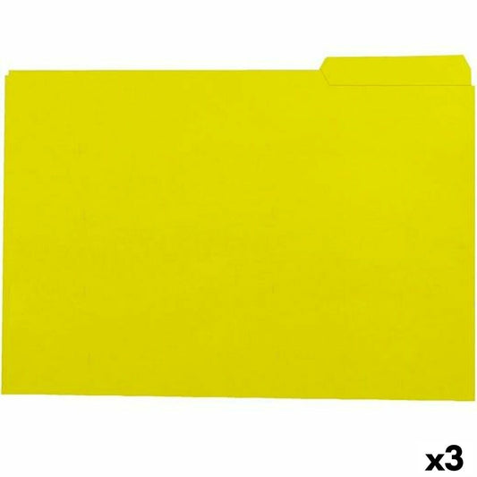 Set of Subfolders Elba Yellow A4 50 Pieces (3 Units)