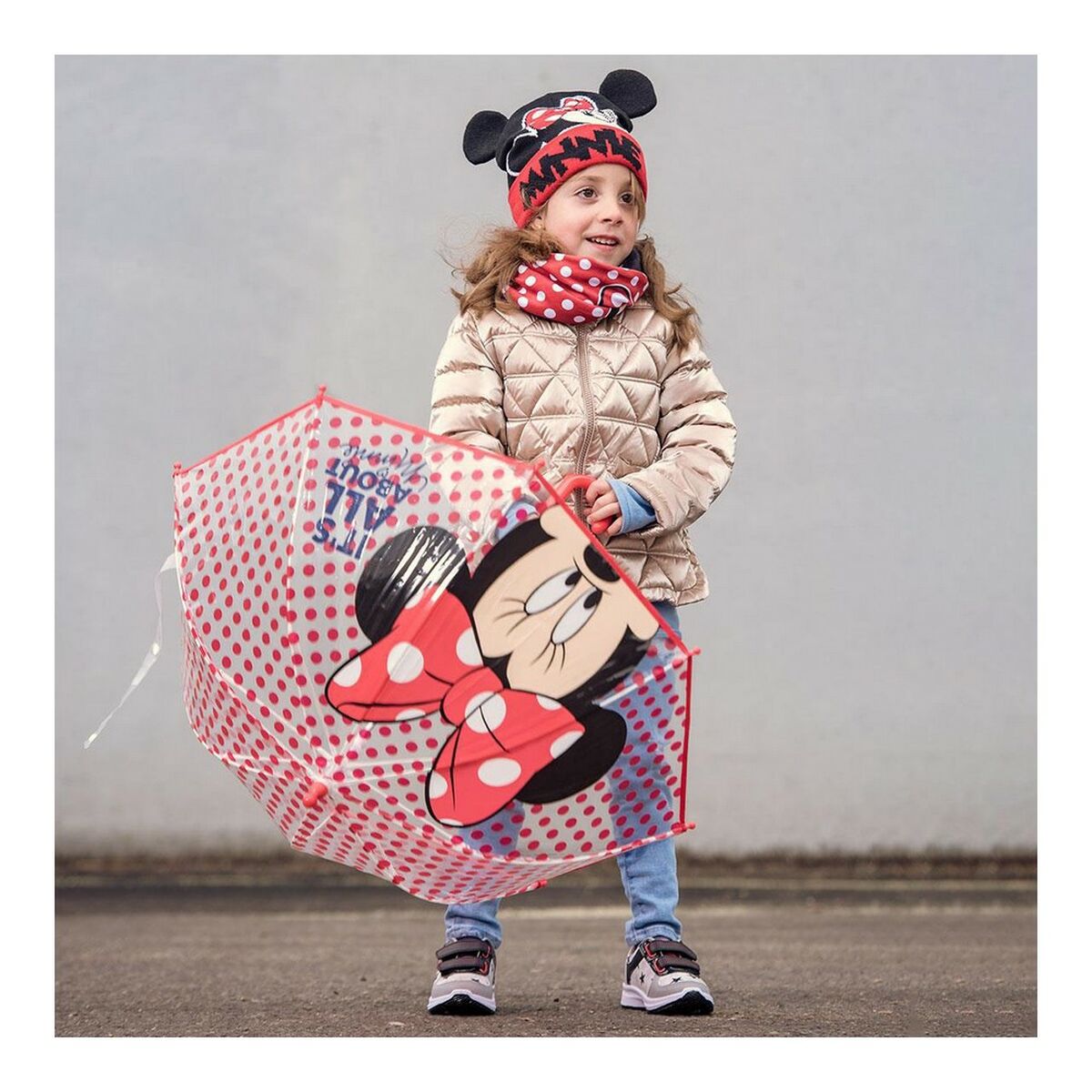 Neck Warmer Minnie Mouse Red-1