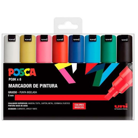 Set of Felt Tip Pens POSCA PC-8K 8 Pieces Multicolour