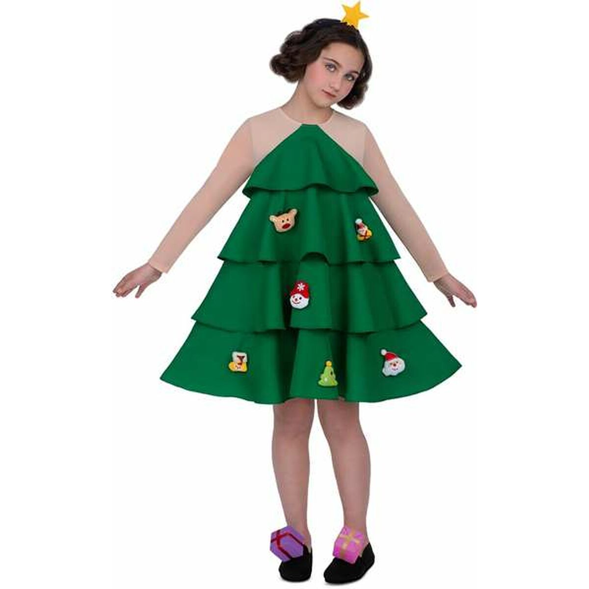 Costume for Children My Other Me Green Christmas Tree M 5-6 Years-0