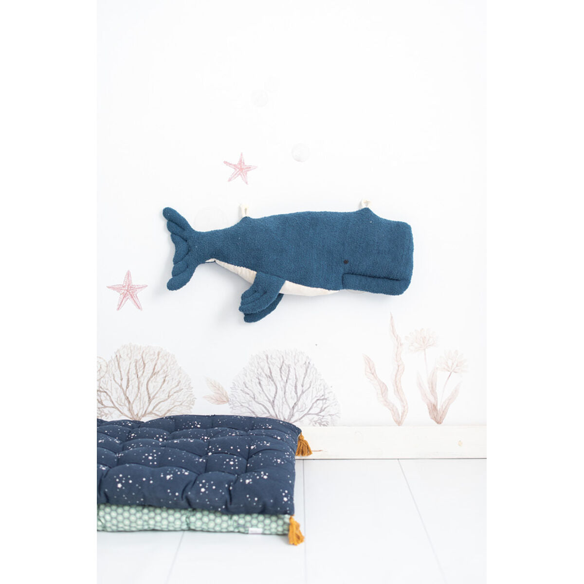 Fluffy toy Crochetts OCÉANO Blue Whale 28 x 75 x 12 cm 2 Pieces