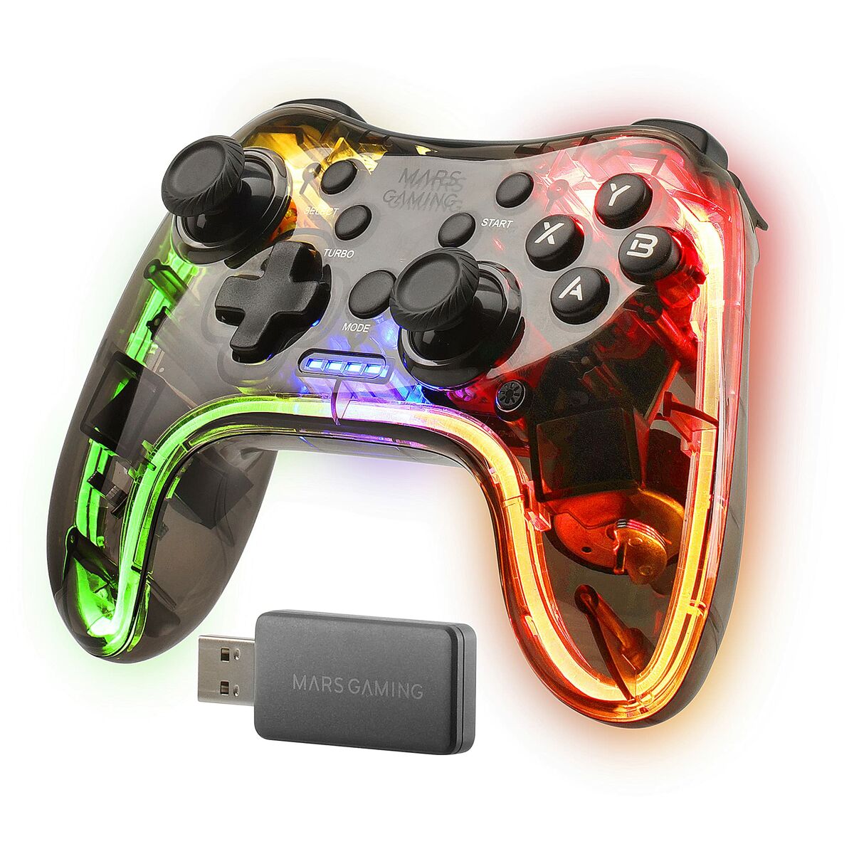 Wireless Gaming Controller Mars Gaming MGP24 Transparent-0