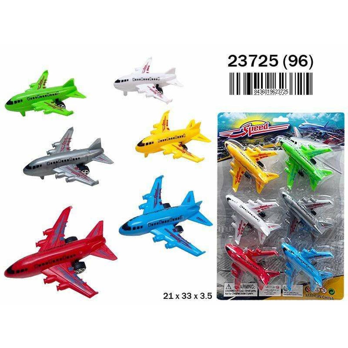 Playset Aeroplane Multicolour 6 Pieces