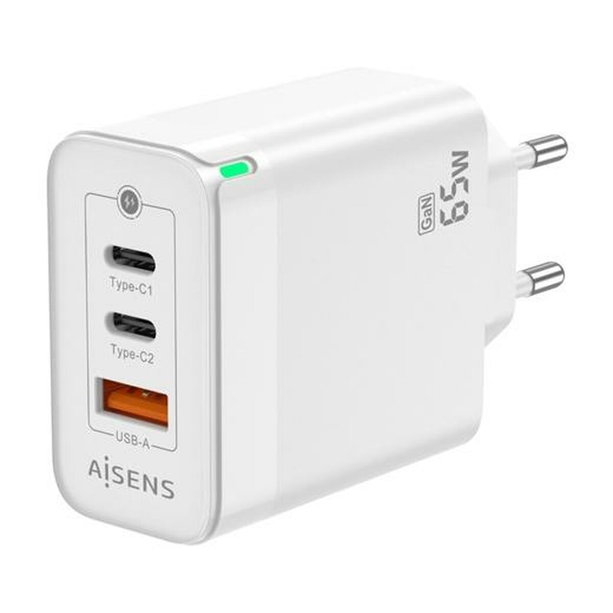 Wall Charger Aisens ASCH-65W3P007-W 65 W (1 Unit)