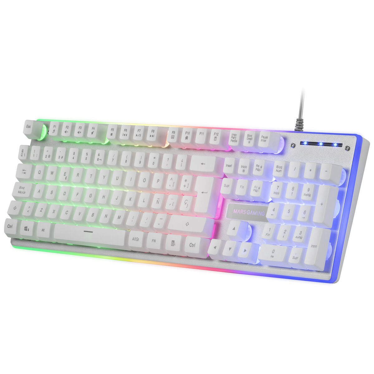 Keyboard Mars Gaming MK220WES RGB White-2