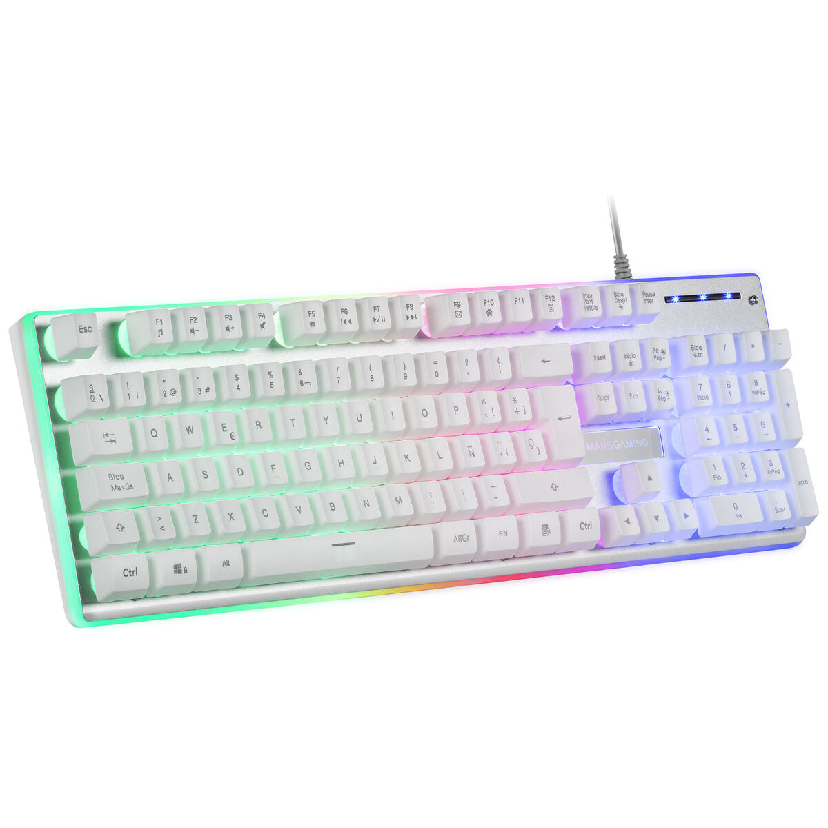 Keyboard Mars Gaming MK220WES RGB White-1