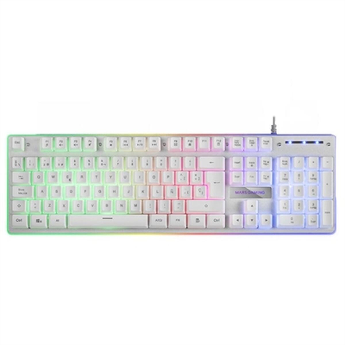 Keyboard Mars Gaming MK220WES RGB White-0