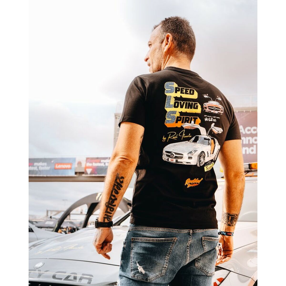 T-shirt à manches courtes homme RADIKAL SLS RAUL ITUARTE Noir XL