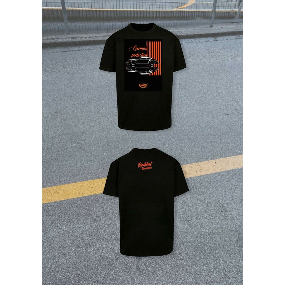 Herren Kurzarm-T-Shirt RADIKAL GERMAN PERFECTION Schwarz XL