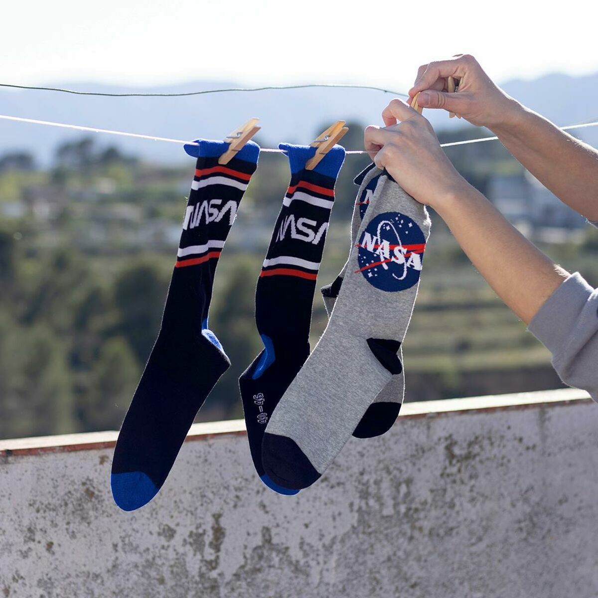 Socken NASA Unisex Grau