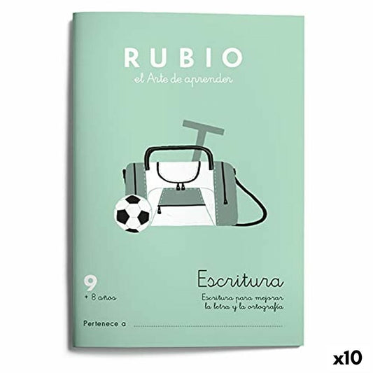 Schreib- und Kalligraphie-Notizbuch Rubio Nº9 A5 Spanisch 20 Blatt (10 Stück)