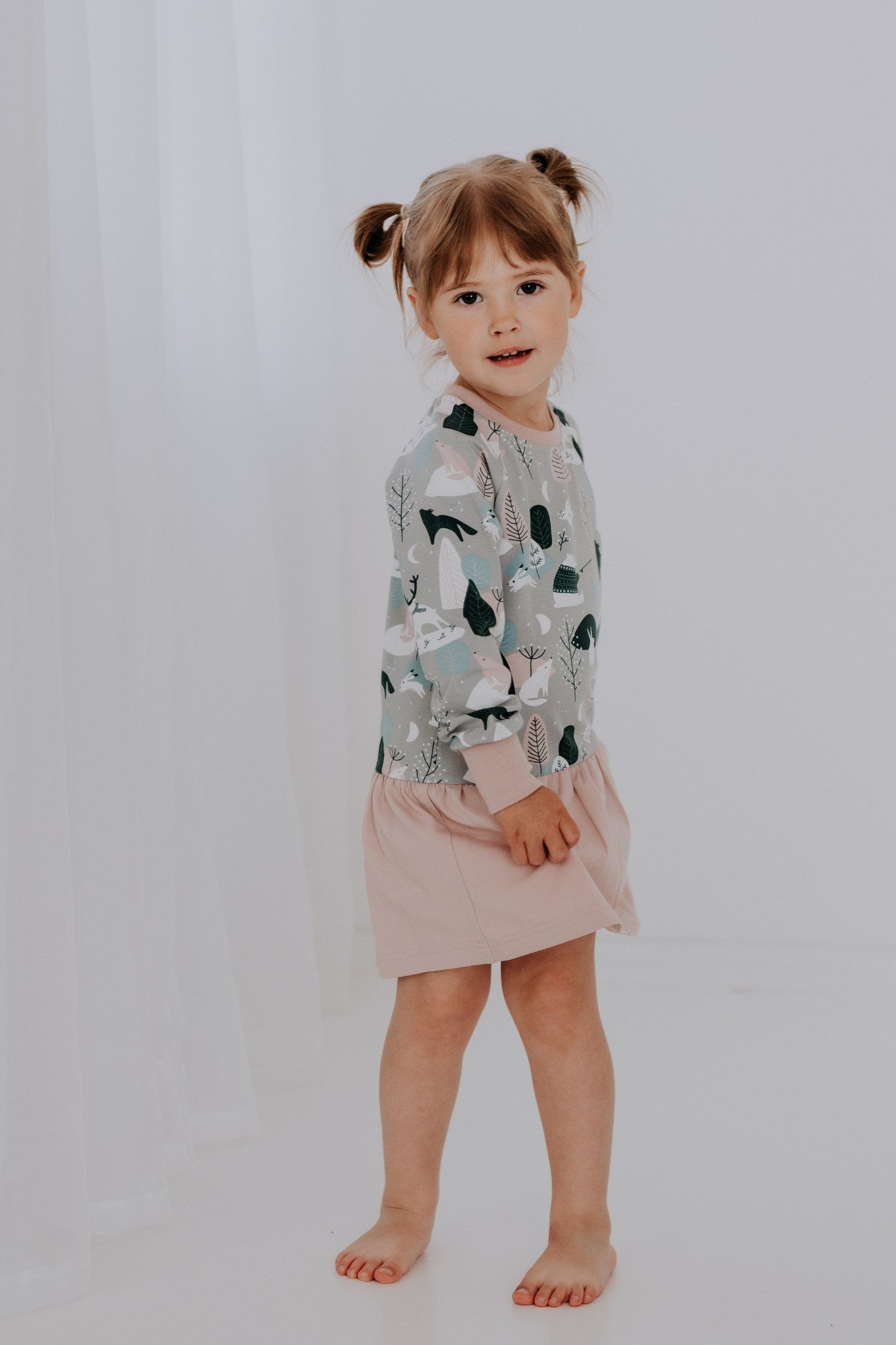 Girls Dress ELORA - Winter Animals