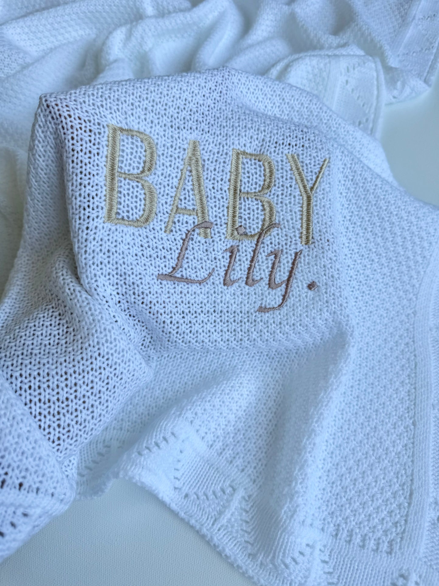 Personalised Baby Blanket Knitted-4