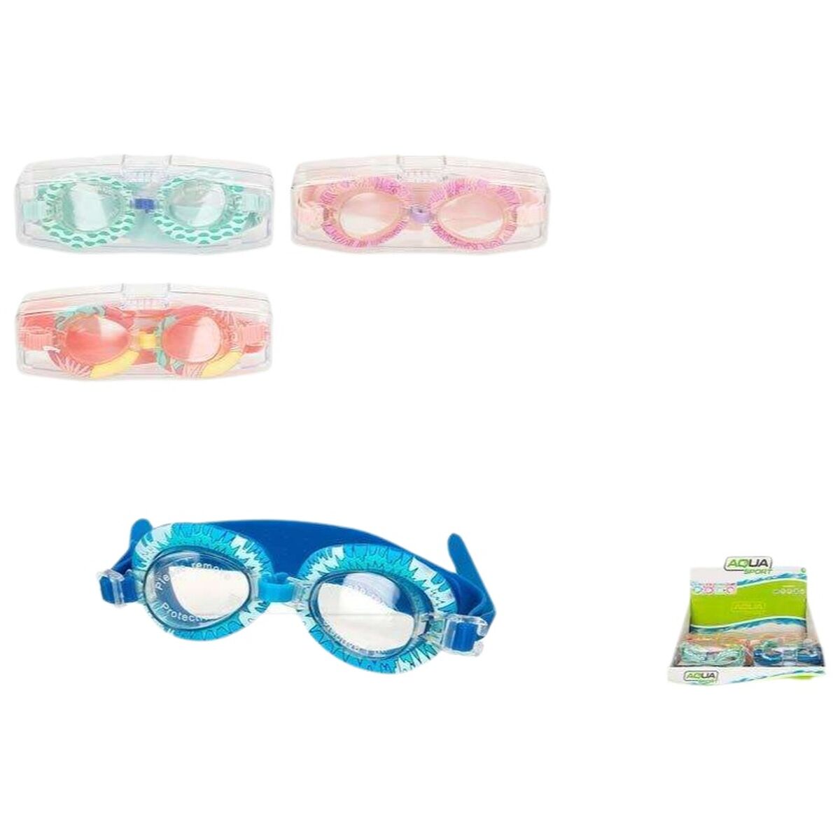 Children's Swimming Goggles Aqua Sport Silicone-0