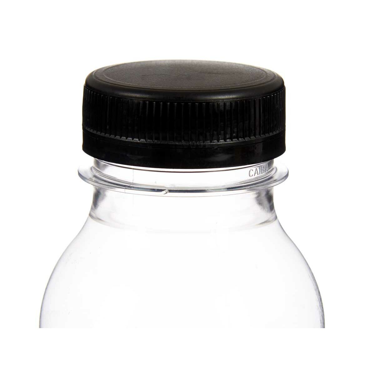 Flasche Schwarz Durchsichtig Kunststoff 250 ml 6 x 13,5 x 6 cm (24 Stück)