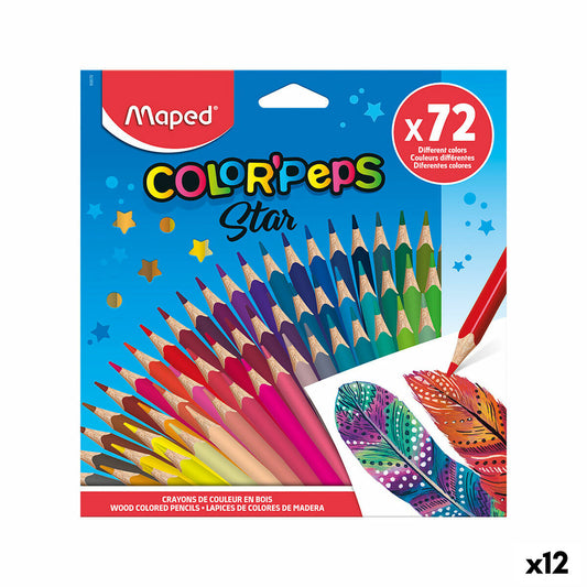 Crayons de couleur Maped Color'Peps Star Multicouleur (12 Unités)