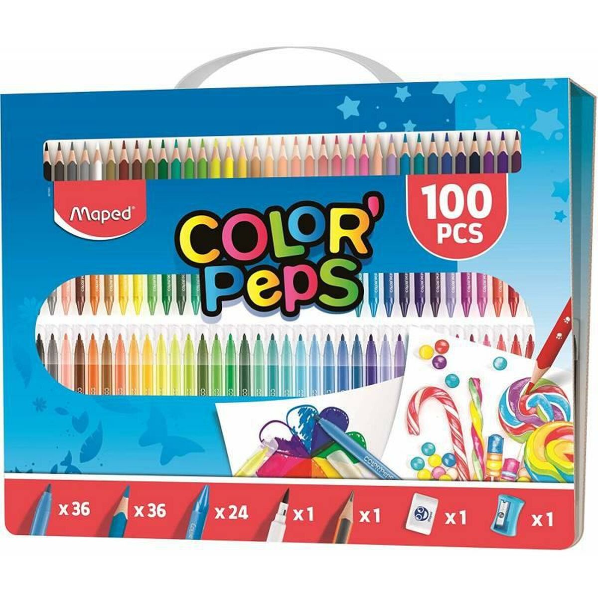 Colouring pencils Maped Multicolour 100 Pieces (6 Units)