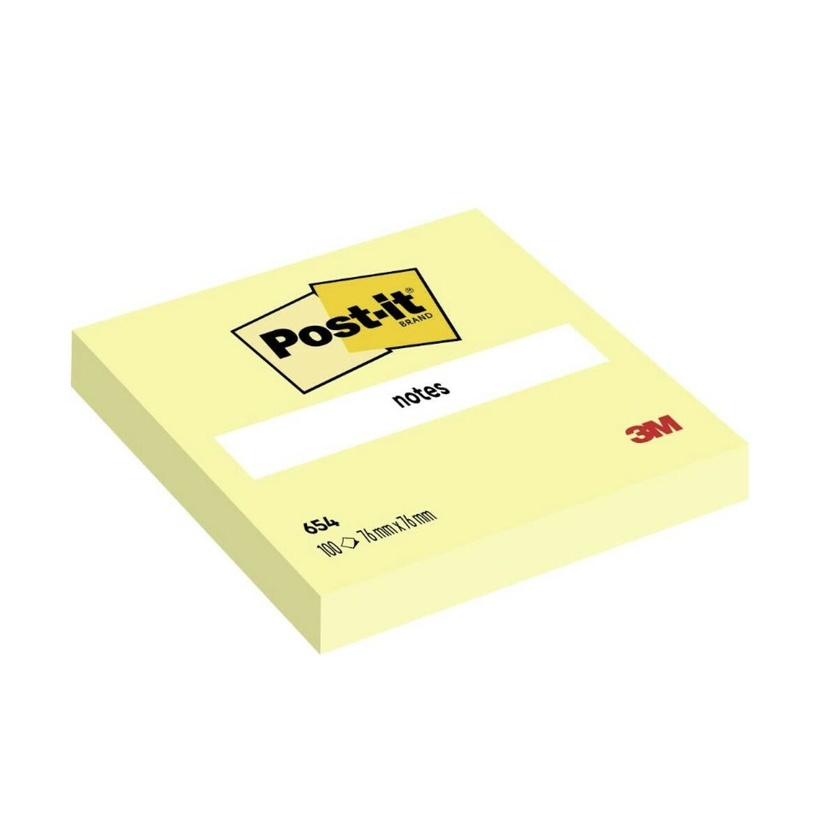 Sticky Notes Post-it 654 Yellow 76 x 76 mm (12 Units)