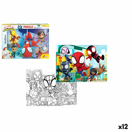 Puzzle Spidey 35 x 25 cm Double-sided 48 Pieces (12 Units)