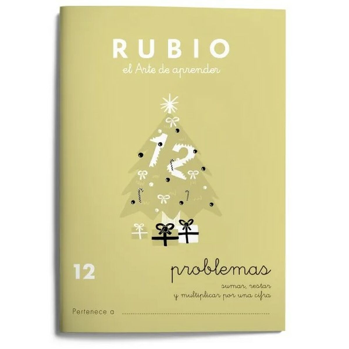 Maths exercise book Rubio Nº12 A5 Spanish 20 Sheets (10 Units)
