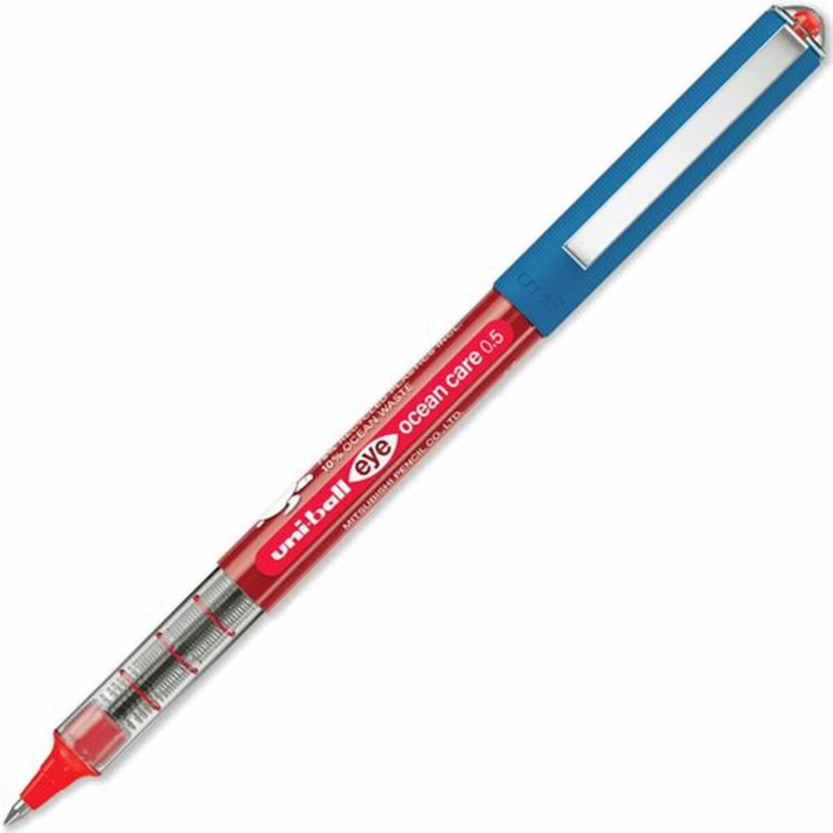 stylo à encre liquide Uni-Ball Eye Ocean Care 0,5 mm Rouge (12 Unités)