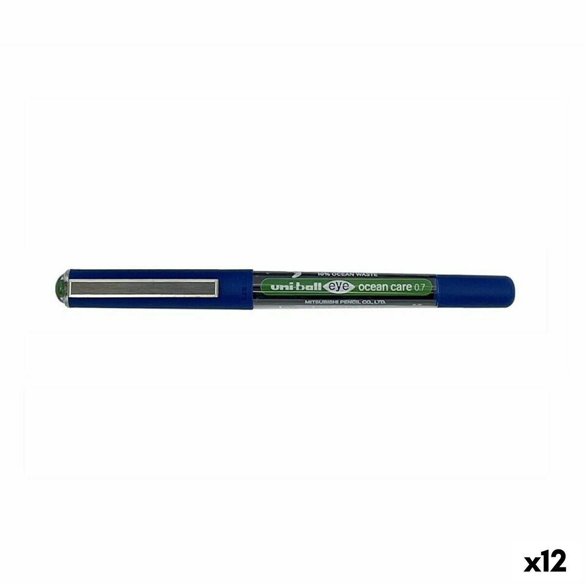 Liquid ink pen Uni-Ball Eye Ocean Care 0,7 mm Green (12 Units)