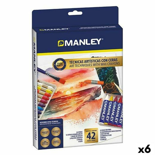 Painting set Manley Multicolour Coloured crayons (6 Units)