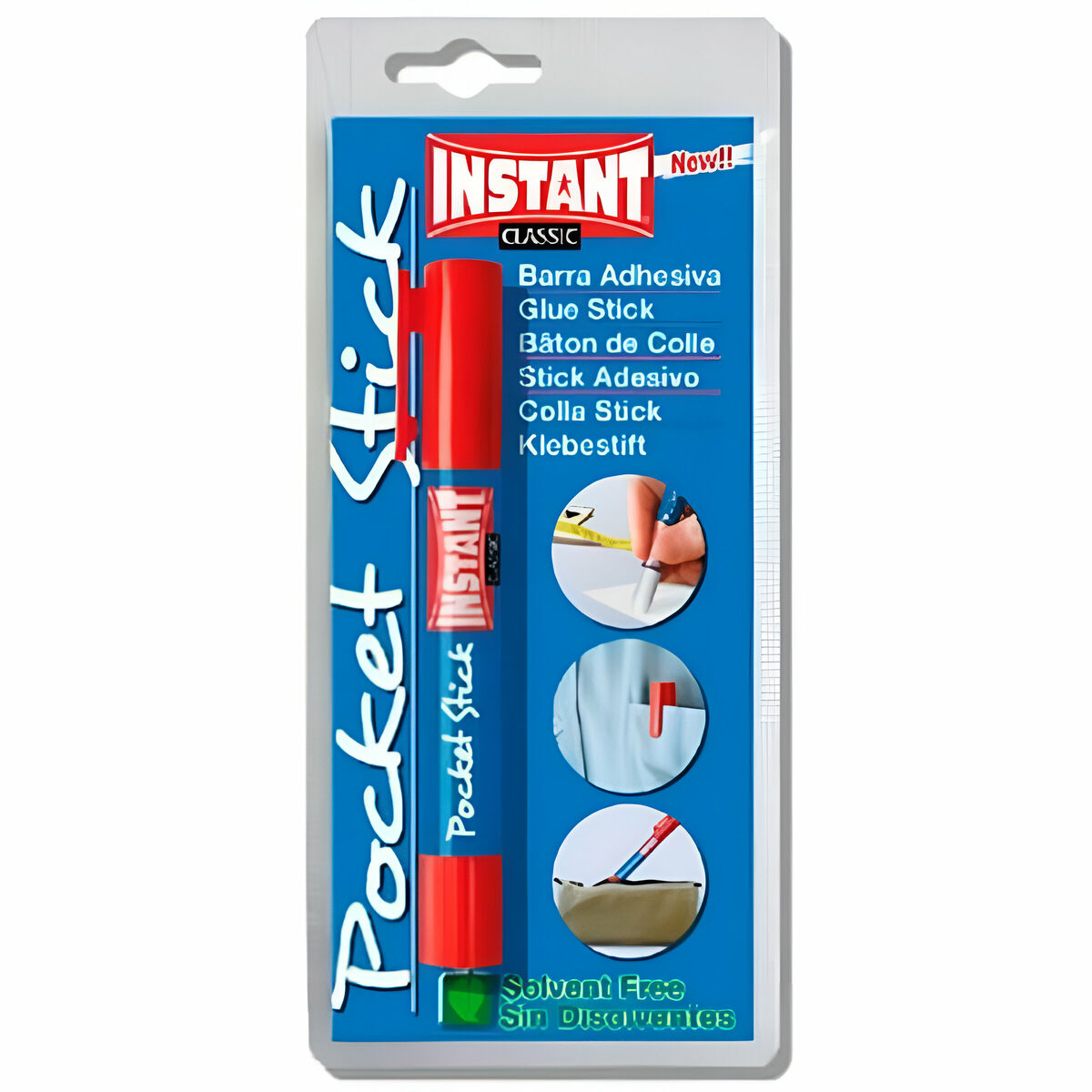 Glue stick INSTANT Pocket Stick Classic 5 g (12 Units)