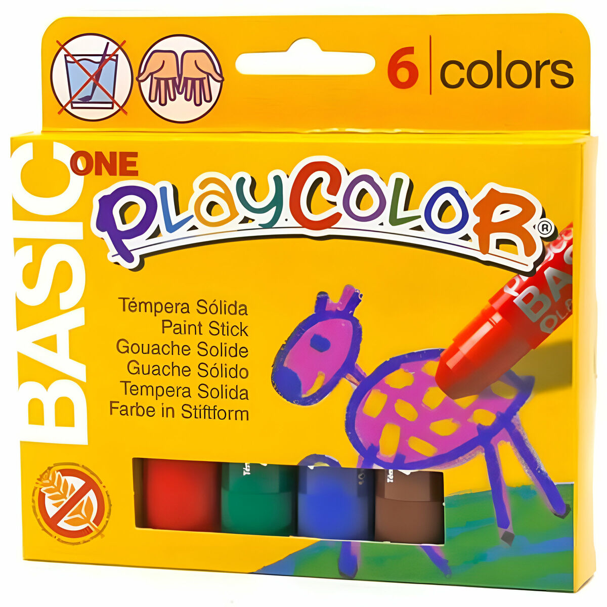 Solid tempera Playcolor Basic One Multicolour (24 Units)