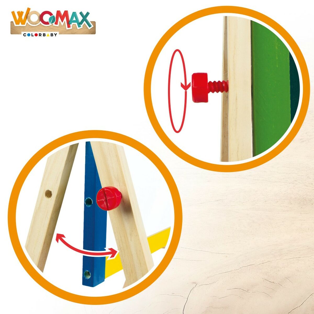 2 in 1 Board Woomax 5 Pieces 37,5 x 65 x 30,5 cm 4 Units