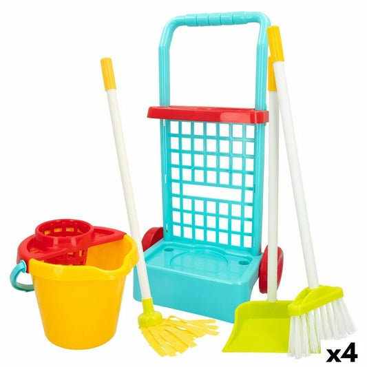 Chariot de nettoyage avec accessoires Colorbaby My Home 30,5 x 55,5 x 19,5 cm (4 Unités)