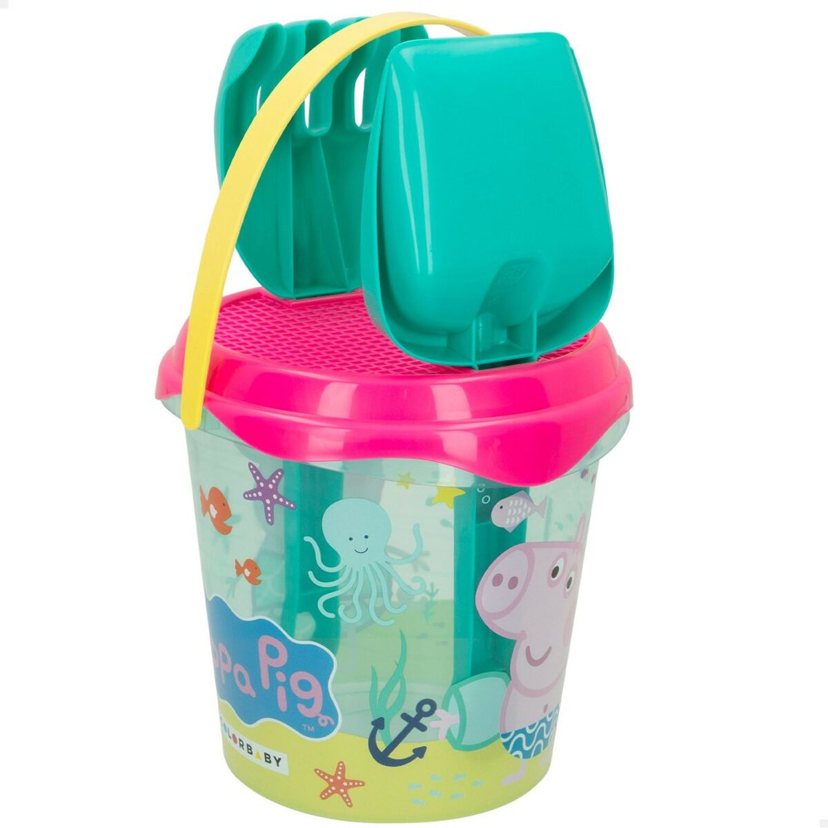 Set de jouets de plage Peppa Pig Ø 18 cm (16 Unités)