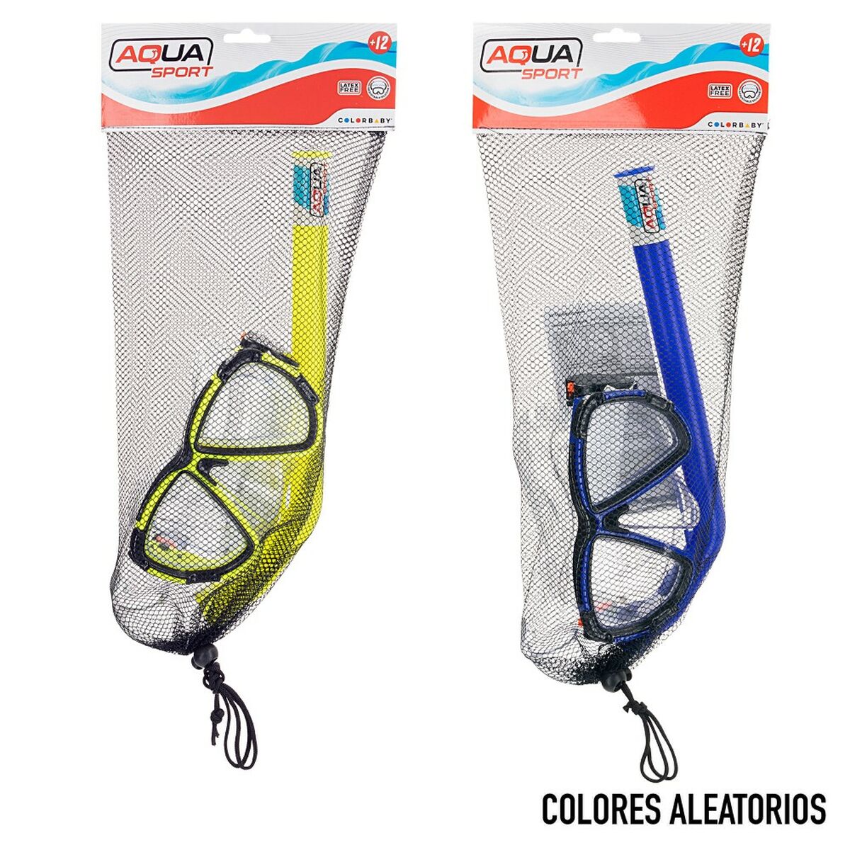 Taucherbrille mit Schnorchel Colorbaby Aqua Sport Erwachsene (6 Stück)