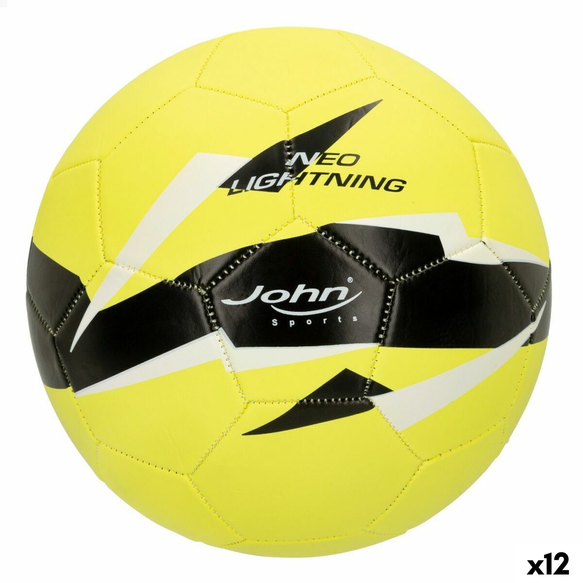 Ballon de Football John Sports World Star 5 Ø 22 cm Simili-cuir (12 Unités)